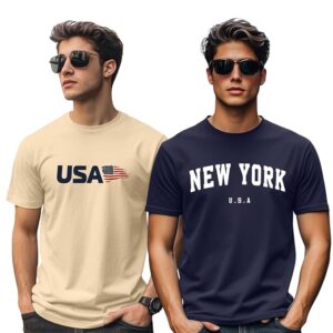 Veirdo® 100% Pure Cotton Regular Fit Cool & Trendy Front Printed Half Sleeve