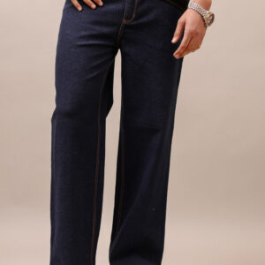 Men Dark Blue Straight Fit Jeans